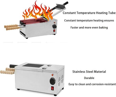 فرن كعكة المدخنة، آلة محمصة كهربائية بقدرة 1500 واط، صانع شواية خبز كهربائي تجاري متعدد الاستخدامات لمطعم المنزل والمطبخ وبار الوجبات الخفيفة in Kuwait