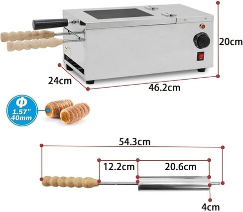 فرن كعكة المدخنة، آلة محمصة كهربائية بقدرة 1500 واط، صانع شواية خبز كهربائي تجاري متعدد الاستخدامات لمطعم المنزل والمطبخ وبار الوجبات الخفيفة in Kuwait