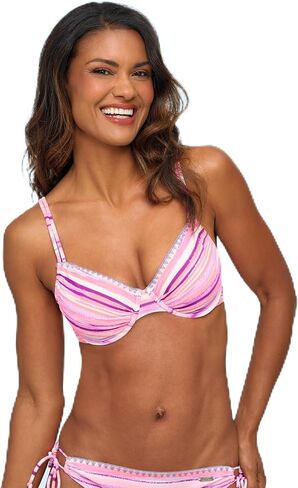 LASCANA Women's Printed Crochet Underwire Bikini Top in Saudi Arabia