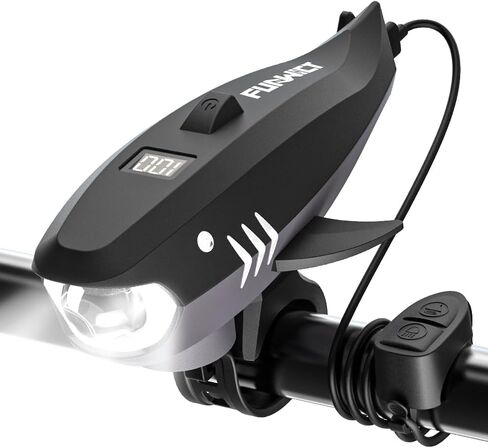 بوق دراجة للأطفال مع ضوء 2 في 1، بوق دراجة كهربائية وIPX5 مقاوم للماء 400 لومن مصباح أمامي للدراجة قابل لإعادة الشحن، بوق دراجة عالٍ للأولاد والبنات يناسب معظم دراجات السكوتر in Kuwait