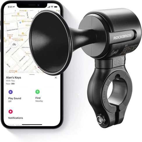 ROCKBROS Electric Bike Horn, Findmy Anti Loss Device, 120dB Bike Horn Alarm,IPX5 Waterproof Bicycle Horns for Mountain/Road/Folding/Electric Bikes in Saudi Arabia