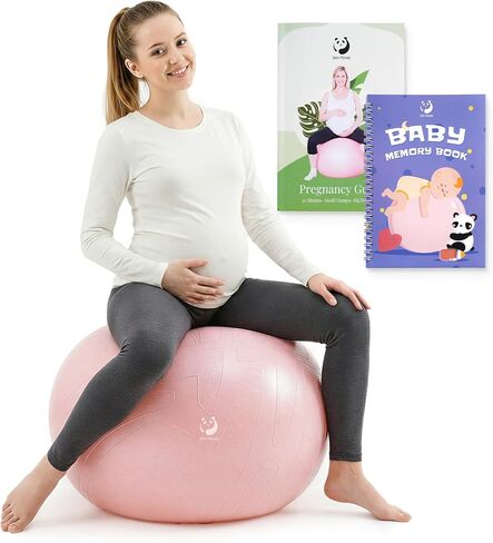 كرة تمرين سليم باندا مضادة للانفجار - كرة ثبات شديدة التحمل لليوجا واللياقة البدنية - كرة يوجا مضادة للانزلاق للتدريب الأساسي والوضعية - تتضمن مضخة in Kuwait