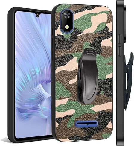 ل Artia P600 حالة الهاتف ، حزام مقطع الحافظة 3D Camo Design TPU مقاوم الصدمات للنساء ، غطاء واقي من المطاط السيليكون الناعم لـ Artia P600 -Blue in Kuwait