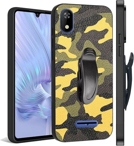 ل Artia P600 حالة الهاتف ، حزام مقطع الحافظة 3D Camo Design TPU مقاوم الصدمات للنساء ، غطاء واقي من المطاط السيليكون الناعم لـ Artia P600 -Blue in Kuwait
