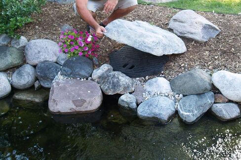 Airmax CrystalClear TrueRock Outdoor Faux Flat Rock Cover, Artificial Landscape Enclosure, Fake Decorative Landscaping Fiberglass Protection Lid, Realistic Natural Texture, Sand Stone, Large Size in Kuwait