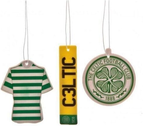 Celtic FC Air Fresheners (Pack Of 3) (One Size) (Green) in Saudi Arabia