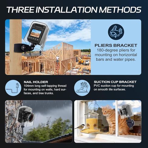 Time Lapse Camera WiFi Construction Outdoor,4k Timelapse Video Camera Captures Plant Growth,City Traffic,Gifts Idea,Nature,Weather Records,110°Angle View,6 Months Battery Life,Include TF Card in Kuwait