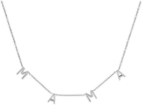 قلادة ماما للنساء مطلية بالذهب عيار 18 قيراط قلادة أمي من الفولاذ المقاوم للصدأ والفضة هدية حرف مجوهرات شخصية للأم والابنة in Kuwait