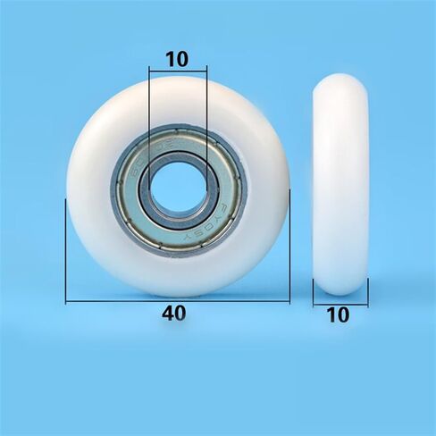 1Pcs 10x40x10 mm Nylon Plastic Wheel in Kuwait