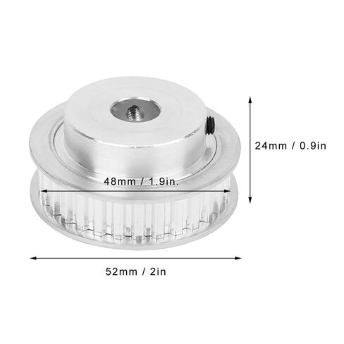 عجلة Acouto المتزامنة 30 سن XL من النوع XL بكرة ألومنيوم خفيفة الوزن لنقل الطاقة الميكانيكية - سهلة التركيب، عالية (عجلة تزامن 30 سنًا 5 مم فتحة XL) in Kuwait
