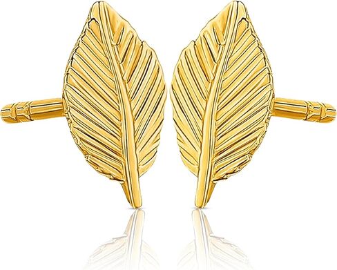 أقراط أوراق الخريف للنساء من الروديوم المطلي بالفضة الإسترليني عيار 925 ومطلية بالذهب عيار 18 قيراطًا، أقراط مضادة للحساسية، أقراط على شكل أوراق الذهب، أقراط فضية بأوراق روح الطبيعة، أقراط بوهو من الفضة أو الذهب، أنا هدية للنساء in Kuwait