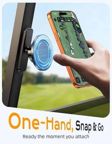 حامل هاتف عربة الجولف المغناطيسي، مغناطيس قوي متوافق مع MagSafe iPhone وAndroid، هدايا الجولف للرجال والنساء لاعبي الغولف والأب، ملحقات عربة الجولف تناسب EZGO Club Car Yamaha in Kuwait