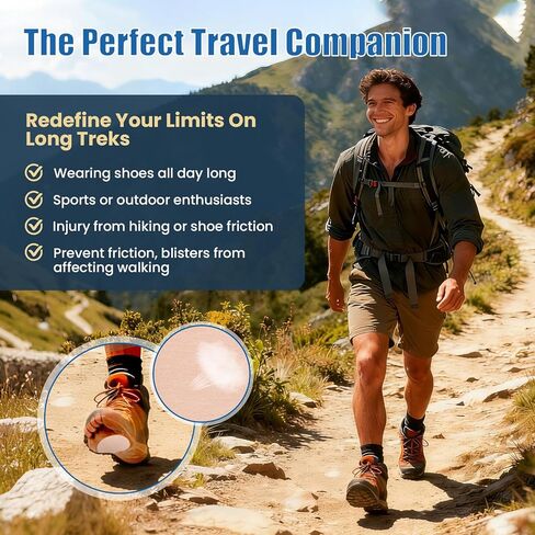 Moleskin Tape - 1in x 16ft Blister Prevention Tape for Feet - Thin Moleskin Pads for Blisters - Waterproof Hypoallergenic Athletic Tape for Running, Hiking, Walking - 2Rolls in Kuwait