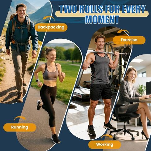 Moleskin Tape - 1in x 16ft Blister Prevention Tape for Feet - Thin Moleskin Pads for Blisters - Waterproof Hypoallergenic Athletic Tape for Running, Hiking, Walking - 2Rolls in Kuwait