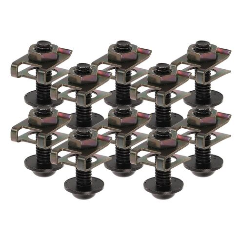 Uonlytech 10pcs Motorcycle Fairing Screws 6mm Self-Tapping Aluminum Alloy Skid Plate Fastener Clips Kit for Motorcycle Bodywork Replacement Black in Saudi Arabia