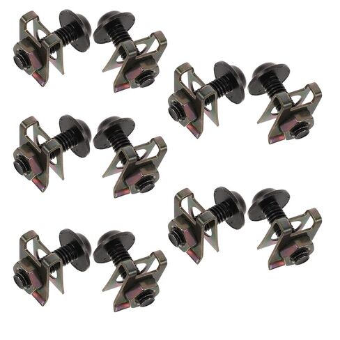 HOMSFOU 10pcs Black 6mm Motorcycle Fairing Screws Aluminum Alloy Self-Tapping Bolts Clips Kit for Windshield and Bodywork Universal Fit in Saudi Arabia