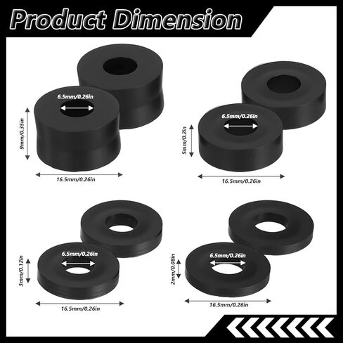 40PCS 4 Sizes Round Spacer Assortment Kit, Bushing, Spacers for Screws, Anti Vibration Spacer Bushings for Electrical Repair and Home Car Accessories in Saudi Arabia