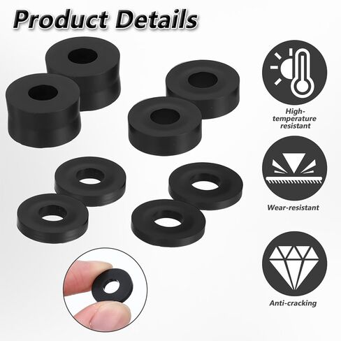 40PCS 4 Sizes Round Spacer Assortment Kit, Bushing, Spacers for Screws, Anti Vibration Spacer Bushings for Electrical Repair and Home Car Accessories in Saudi Arabia