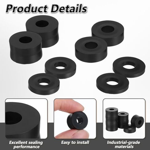 40PCS 4 Sizes Round Spacer Assortment Kit, Bushing, Spacers for Screws, Anti Vibration Spacer Bushings for Electrical Repair and Home Car Accessories in Saudi Arabia