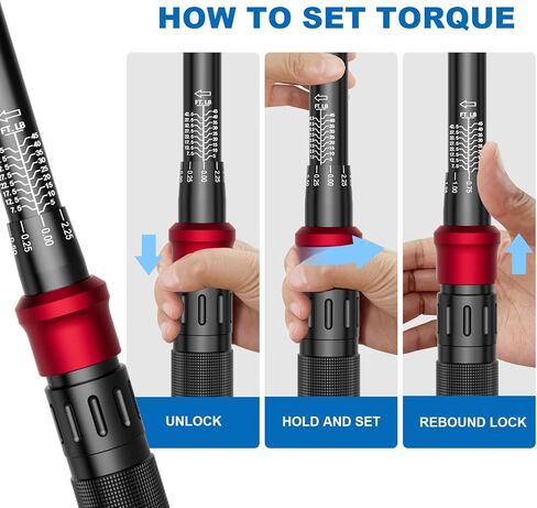 3/8-Inch Drive Click Torque Wrench - 5-45 Ft-Lb/6.8-61Nm, Dual-Direction Adjustable 72 Tooth Click Torque Wrench for Bike, Motorcycle and Car Repair in Kuwait