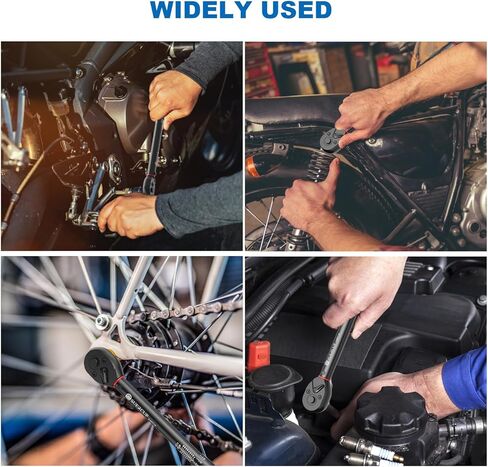 3/8-Inch Drive Click Torque Wrench - 5-45 Ft-Lb/6.8-61Nm, Dual-Direction Adjustable 72 Tooth Click Torque Wrench for Bike, Motorcycle and Car Repair in Kuwait