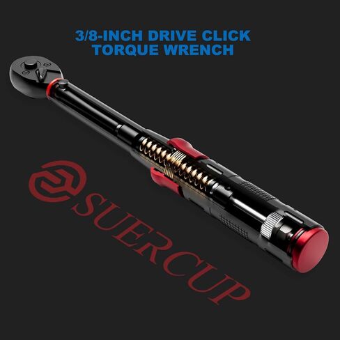 3/8-Inch Drive Click Torque Wrench - 5-45 Ft-Lb/6.8-61Nm, Dual-Direction Adjustable 72 Tooth Click Torque Wrench for Bike, Motorcycle and Car Repair in Kuwait