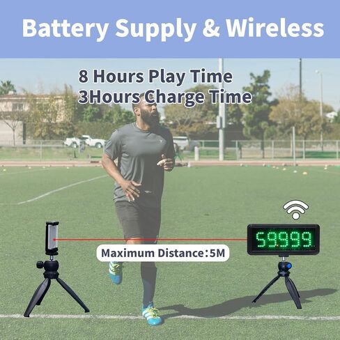 مؤقت ليزر لاسلكي لسباقات السرعة مع مصدر بطارية، نظام توقيت داش 40 ياردة لتدريب السرعة، مؤقت إلكتروني للسباقات مع ساعة توقيت للعبة تدريب السرعة in Kuwait