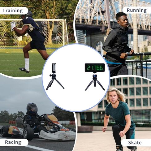 مؤقت ليزر لاسلكي لسباقات السرعة مع مصدر بطارية، نظام توقيت داش 40 ياردة لتدريب السرعة، مؤقت إلكتروني للسباقات مع ساعة توقيت للعبة تدريب السرعة in Kuwait