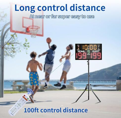 YZ Bigger LED Digital Scoreboard, Portable Scoreboard Basketball with Timer Clock, Electronic Scoreboard with Remote, Tabletop Scoreboard Clock, Score Keeper for Outdoor Game in Saudi Arabia