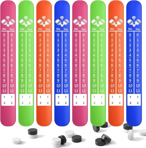 Pickleball Score Keeper Wristband, Portable Pickleball Scoreboard Counter, Scorekeeping Tracker Wristband for All Sports Games, 4/8 Pack Score Keeper Wristband for Any Yard Games in Saudi Arabia