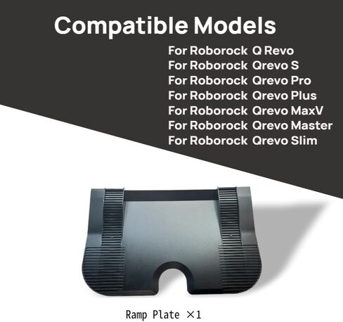 （Black）Uphill Ramp Spare Parts Compatible with Roborock Q revo/Q revo S/Q revo Pro/Q revo Plus/Q revo MaxV/Q revo Master/Qrevo Slim Robot Vacuum Cleaner Base Station Bracket Ramp Plate Accessories in Kuwait