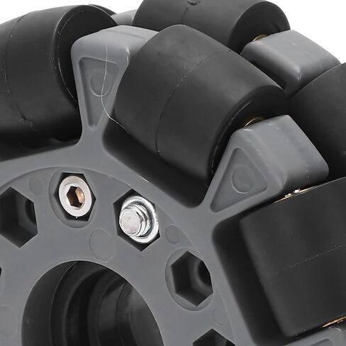 Omni Wheel Replacement, 100mm Double Plastic Omni Directional Wheel Loading 20KG Accessories for Platform Robotic Kit 14049 in Kuwait