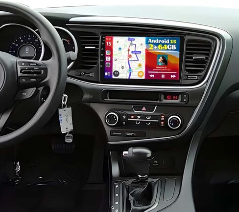 2+64GB for Kia Optima K5 2013-2015 Wireless Carplay Android 13 Car Stereo Android Auto, 9" Touch Screen Radio GPS WiFi Bluetooth SWC Mic AHD Backup Camera in Kuwait
