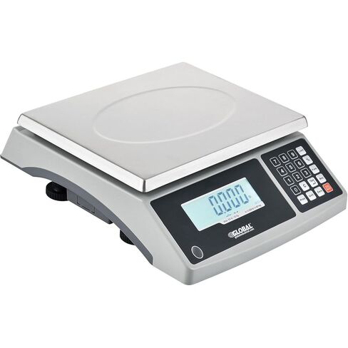 مقياس عد الوزن الإلكتروني الصناعي العالمي مع شاشة LCD، سعة 60 رطلاً × .002 رطل قابلية القراءة، مقياس صناعي مع RS-232، 11-5/8 بوصة طول × 13-1/2 بوصة عرض × 4-5/8 بوصة ارتفاع in Saudi Arabia