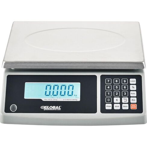 مقياس عد الوزن الإلكتروني الصناعي العالمي مع شاشة LCD، سعة 60 رطلاً × .002 رطل قابلية القراءة، مقياس صناعي مع RS-232، 11-5/8 بوصة طول × 13-1/2 بوصة عرض × 4-5/8 بوصة ارتفاع in Saudi Arabia