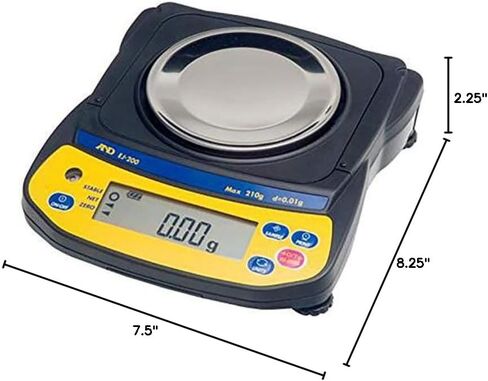 Lab Balance, A&D Weighing EJ-200 Newton Series, 210 Grams x 0.01 Grams NEW !! (Measures in G, OZ, OZT, CT, DWT, GN) in Kuwait