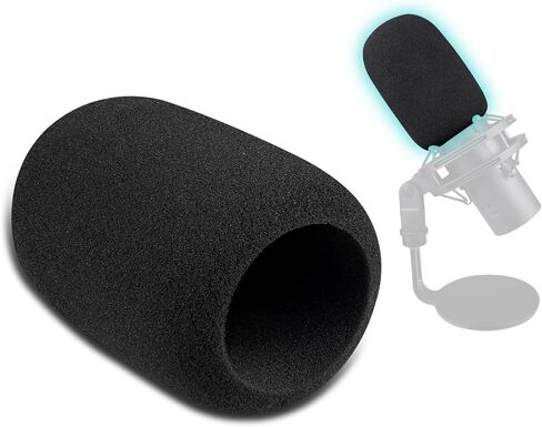 SOULWIT Microphones Pop Filter for HyperX QuadCast2 – USB (Does Not Fit QuadCast 2S), Protective Mic Cover Windscreen Foam - Black in Saudi Arabia