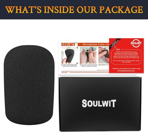 SOULWIT Microphones Pop Filter for HyperX QuadCast2 – USB (Does Not Fit QuadCast 2S), Protective Mic Cover Windscreen Foam - Black in Saudi Arabia