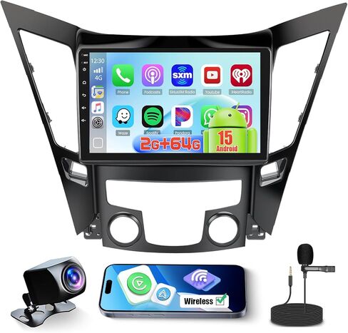 Android Car Stereo for Hyundai Sonata 2010 2011 2012 2013 2014 2015 with CarPlay Android Auto 26UI 2GB+64GB in Kuwait