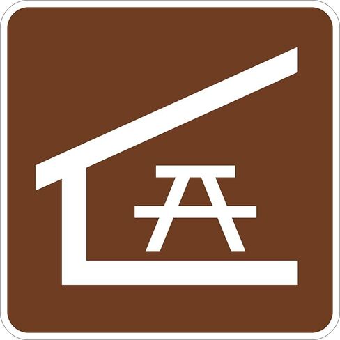 Picnic Shelter Symbol Sign (RS-039) in Saudi Arabia