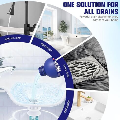Pipe Bobo Drain Cleaner for Kitchen Sinks, Professional Drains Clog Remover, Powerful Pipes Dredging Agent for Kitchen Sinks, Shower Drains, Tubs, Dissolves Blockages, 300G/10.6OZ in Kuwait