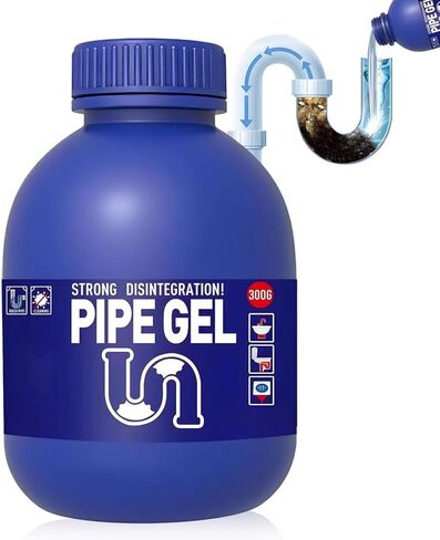 Pipe Gel, Pipe Drain Cleaner 10.6OZ, Professional Drain Opener for Kitchen Sink, Pipe Dredging Cleaner for Kitchen Sinks, Shower Drains, Tubs in Kuwait