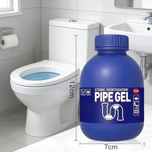 Pipe Gel, Pipe Drain Cleaner 10.6OZ, Professional Drain Opener for Kitchen Sink, Pipe Dredging Cleaner for Kitchen Sinks, Shower Drains, Tubs in Kuwait