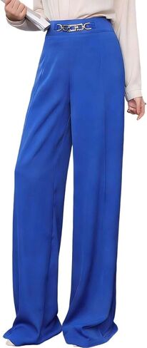 Wide Leg Dress Pants for Women High Waisted Straight Suit Pants Business Casual Slacks Office Work Going Out Trousers in Saudi Arabia