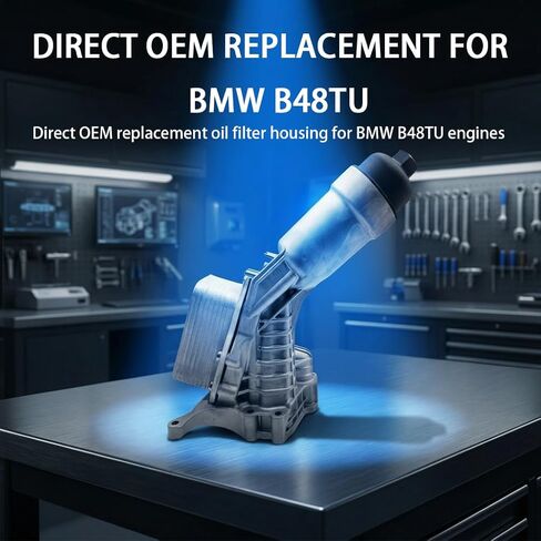 AMCC Engine Oil Cooler Filter Housing Compatible with BMW 330e 330i 430i 530i 630i 730Li X3 X4 X5 X6 Z4 Replaces: 11428651710, 11428580414 in Kuwait