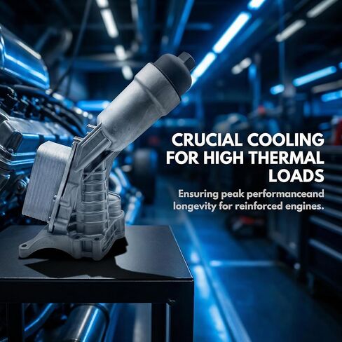 AMCC Engine Oil Cooler Filter Housing Compatible with BMW 330e 330i 430i 530i 630i 730Li X3 X4 X5 X6 Z4 Replaces: 11428651710, 11428580414 in Kuwait