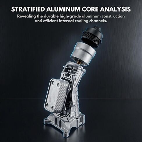 AMCC Engine Oil Cooler Filter Housing Compatible with BMW 330e 330i 430i 530i 630i 730Li X3 X4 X5 X6 Z4 Replaces: 11428651710, 11428580414 in Kuwait