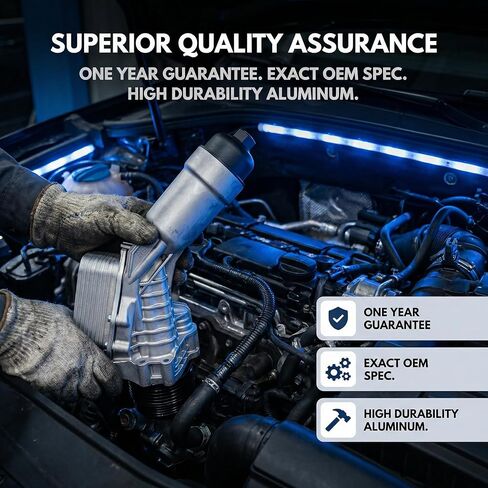 AMCC Engine Oil Cooler Filter Housing Compatible with BMW 330e 330i 430i 530i 630i 730Li X3 X4 X5 X6 Z4 Replaces: 11428651710, 11428580414 in Kuwait