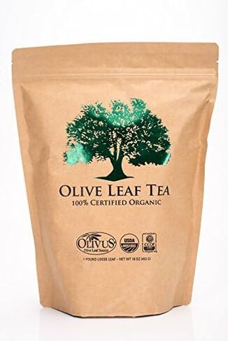 Olive Leaf Tea (16 oz. Bag)- Certified Organic - Non-GMO - Sourced from Spain and Manufactured in USA - Loose Leaf Herbal Tea - Antioxidant and Polyphenol Rich in Saudi Arabia