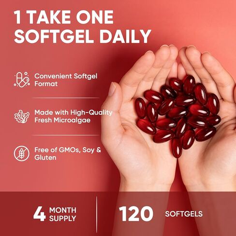 ديفاني أستازانتين 12 ملجم، مكمل مضاد للأكسدة للصحة اليومية والمناعة ودعم العين والجلد، غير معدل وراثيًا، خالٍ من الغلوتين - 120 كبسولة هلامية in Kuwait